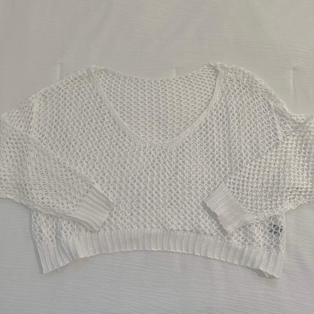 White Crochet Top